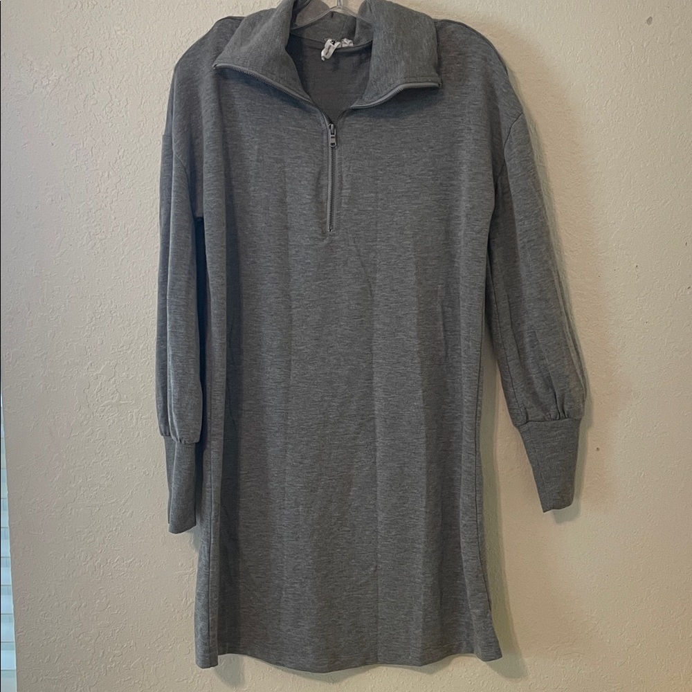 Cozy Gray Long Sleeve Dress